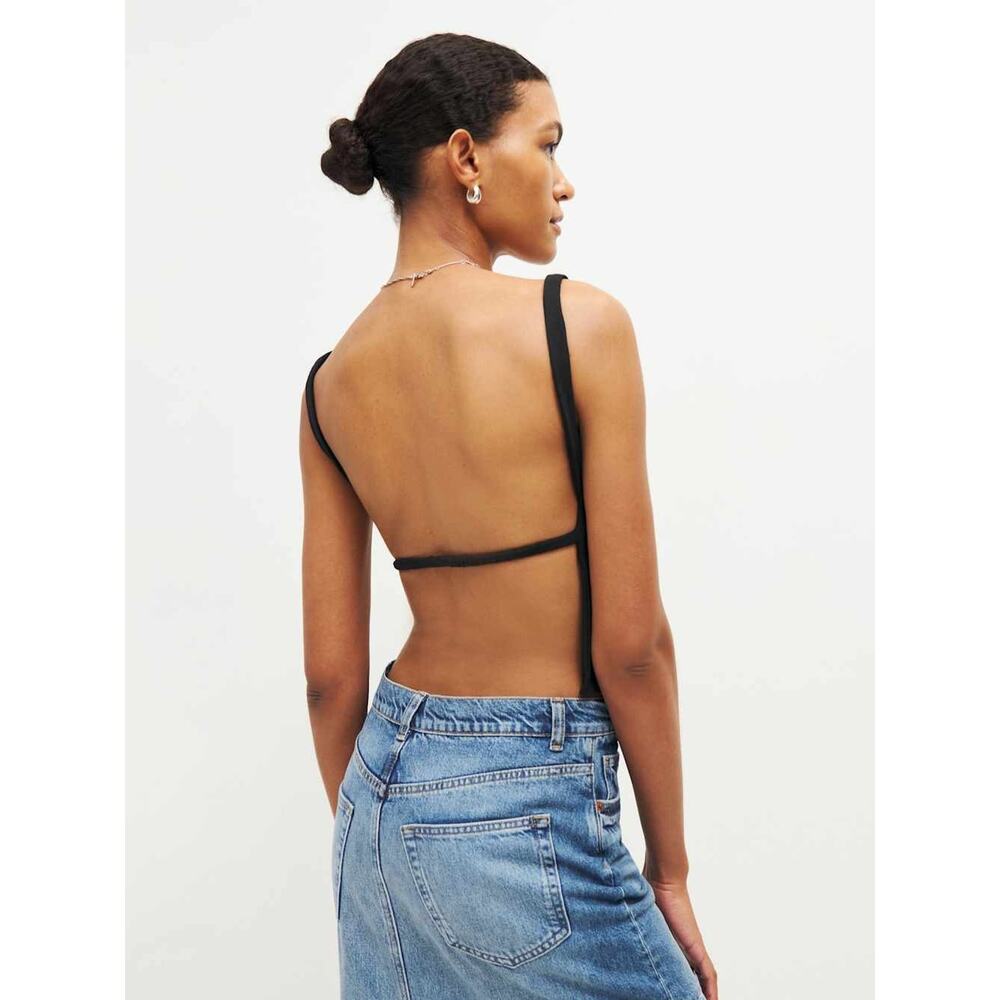 Reformation Cairo Knit Top Black - S - Picture 2 of 4